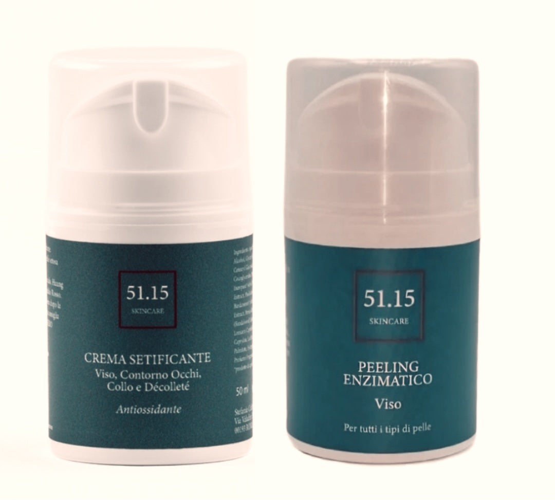 Crema setificante antiossidante + Peeling enzimatico