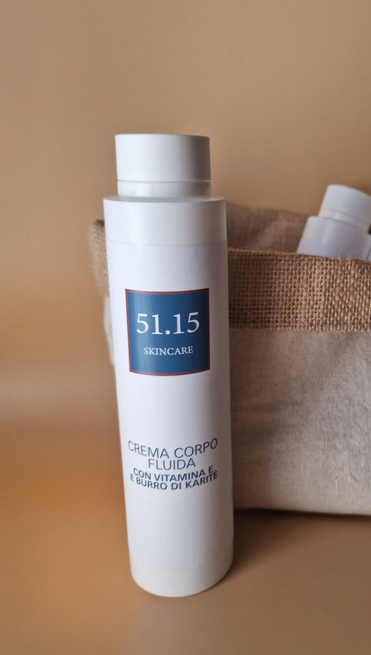 Crema corpo fluida, con Vitamina E e Burro di karitè 200 ml